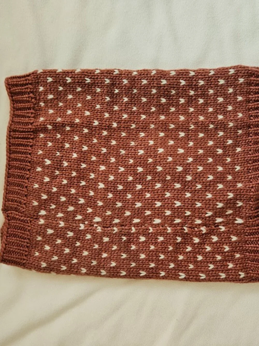 LC Lauren Conrad Pink Cowl Neck Wrap Scarf Chunky Knit Heart Neck New Tags White
